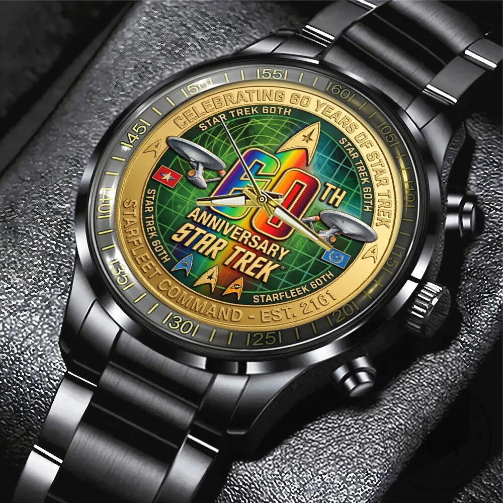 Star Trek 60th Anniversary Gold and Black Stainless Steel Watch
