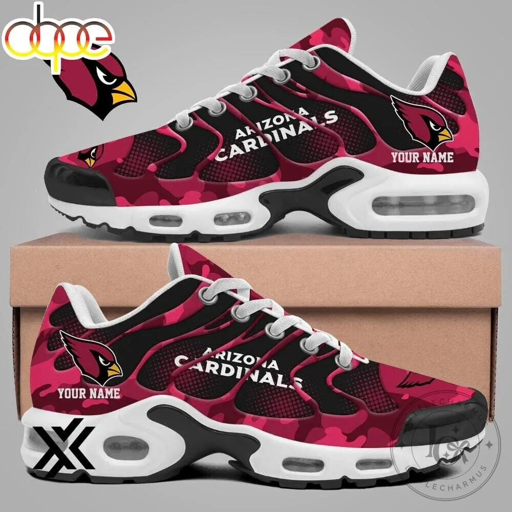 Arizona Cardinals Football Team Red Camouflage Pattern Custom Name Shoes