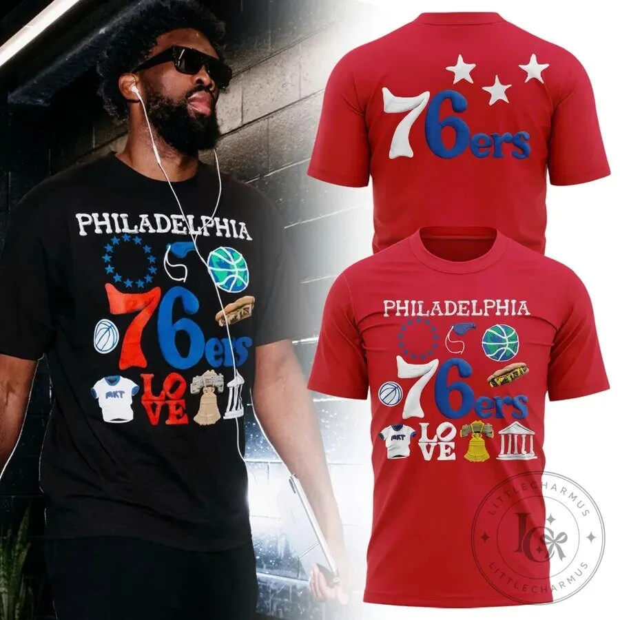 Limited Edition MARKET Shirt featuring 76ers NBA Design