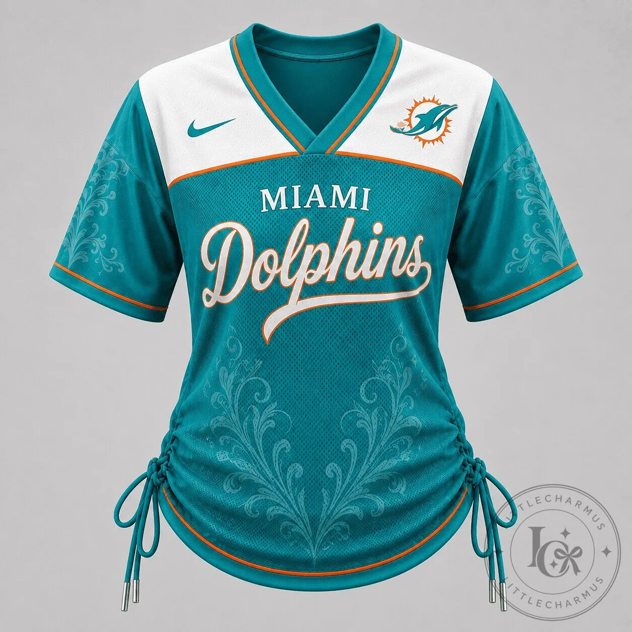 Miami Dolphins Women's Game Day Lace-Up Jersey 7 Miami Dolphins Women's Game Day Lace-Up Jersey