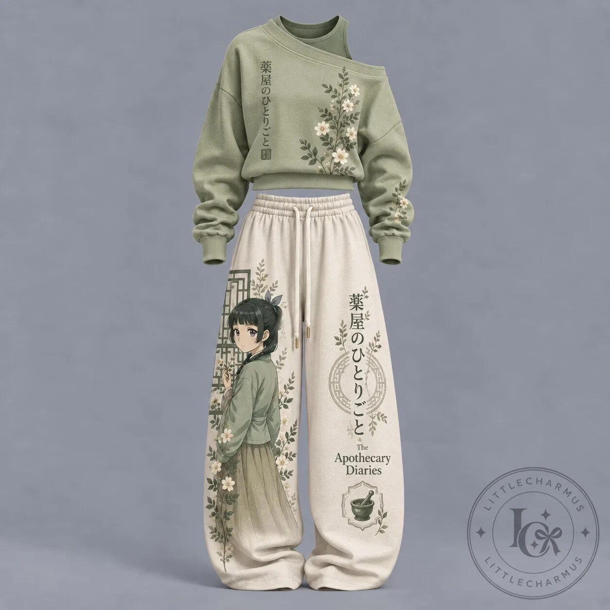 The Apothecary Diaries Anime Maomao Cosplay Sweatshirt and Pants Set 2 The Apothecary Diaries Anime Maomao Cosplay Sweatshirt and Pants Set