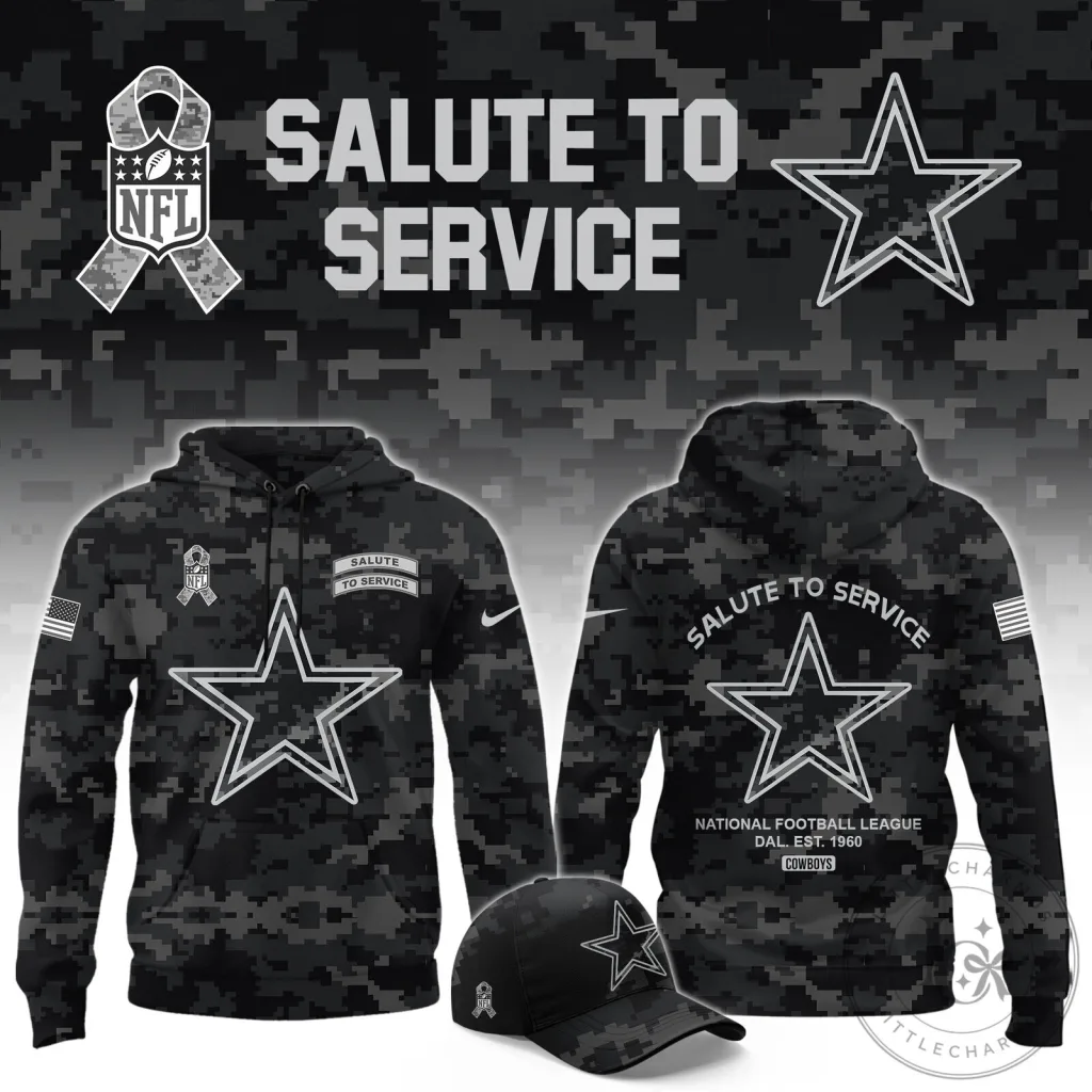 Dallas Cowboys Salute To Service National Football League Camouflage Hoodie Dallas Cowboys Salute To Service National Football League Camouflage Hoodie