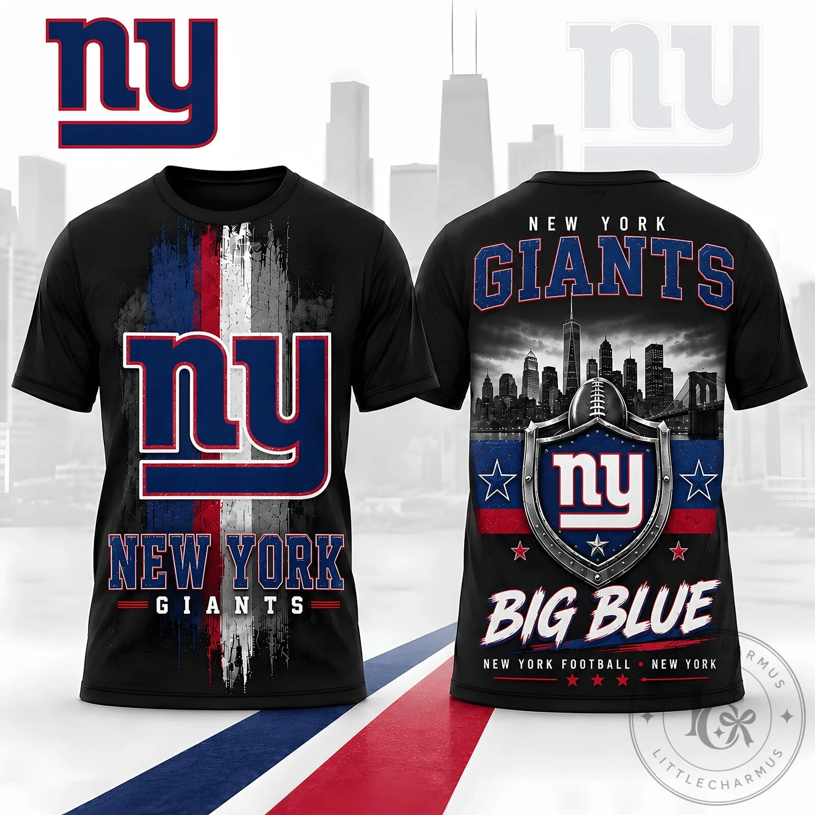 New York Giants NFL Football Team Spirit Big Blue Fan T-Shirt