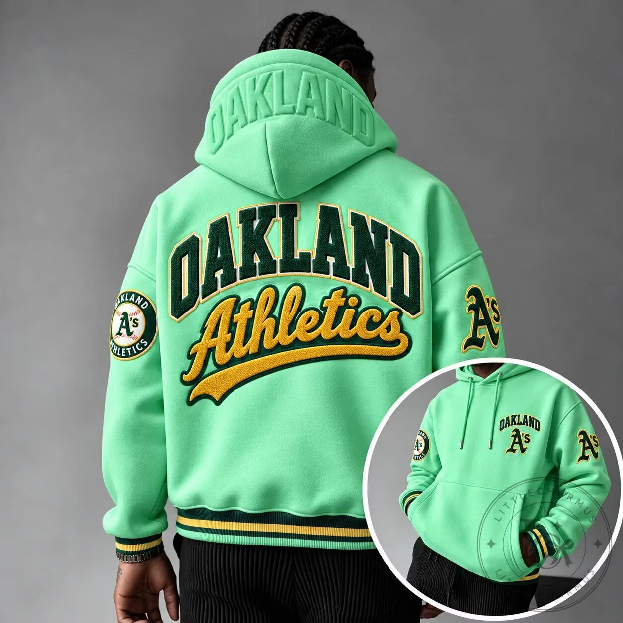 Oakland Athletics Baseball Team Embroidered Hoodie
