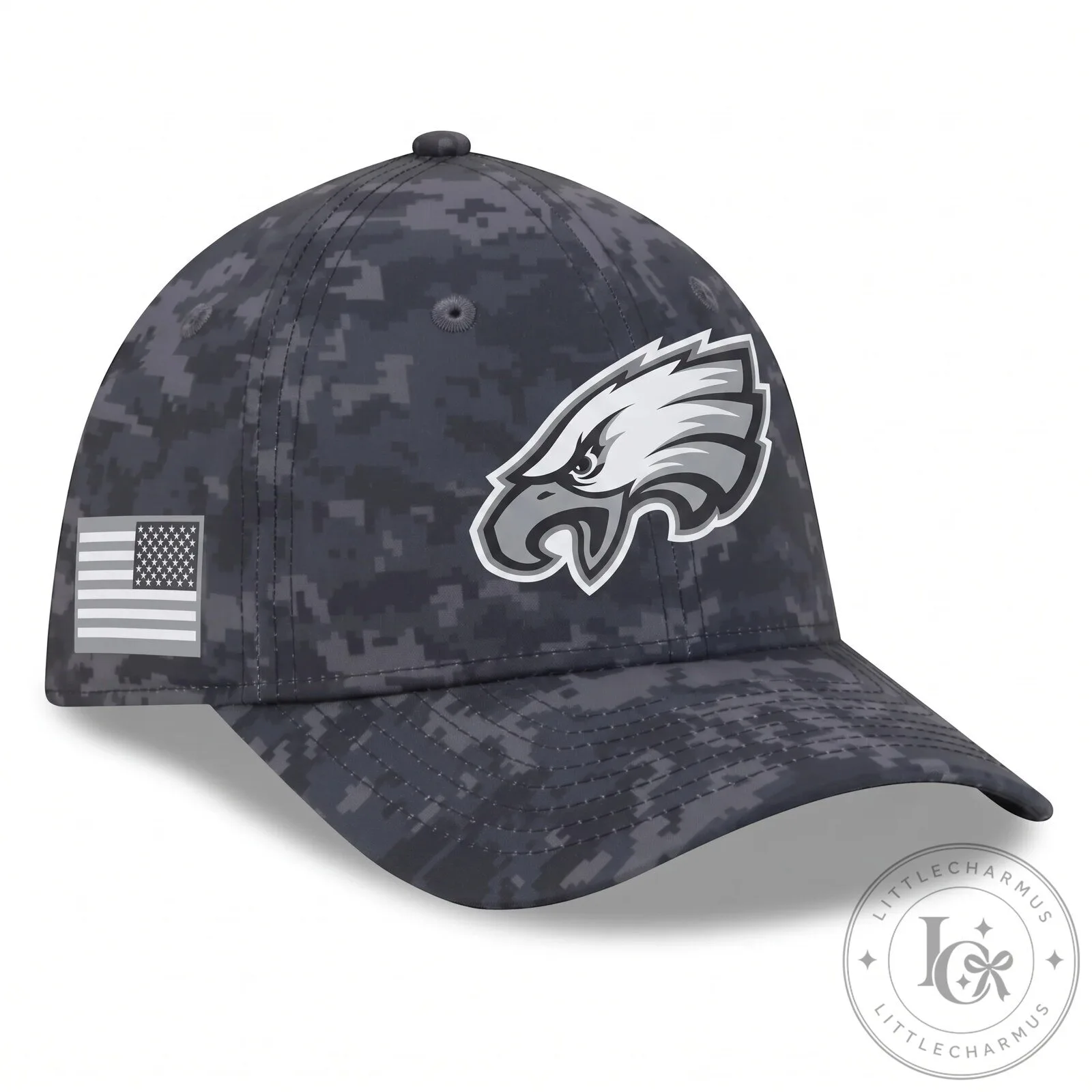 Philadelphia Eagles Salute to Service Digital Camo Adjustable Cap Hat 6 Philadelphia Eagles Salute to Service Digital Camo Adjustable Cap Hat