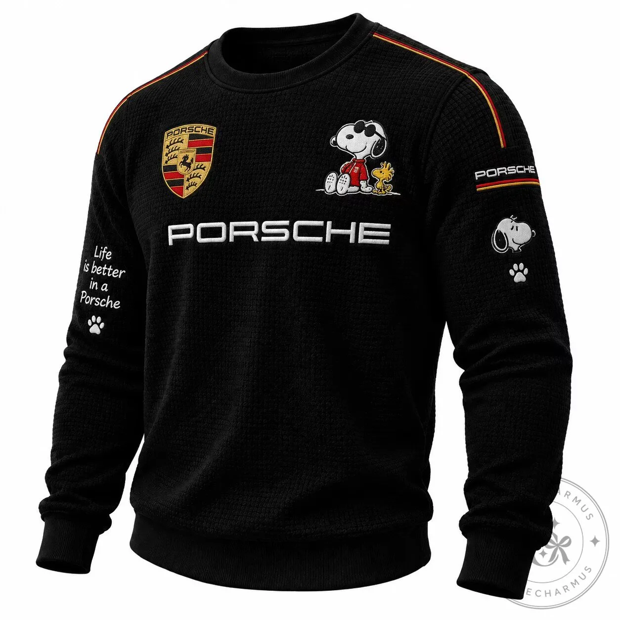 Porsche Snoopy Cartoon Character Life Is Better In A Porsche Sweatshirt