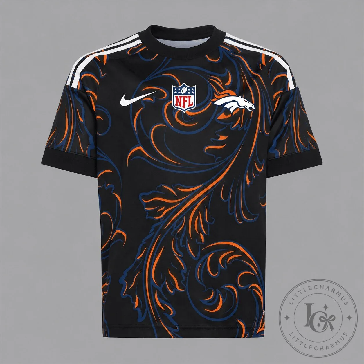 Denver Broncos NFL All Over Print Short Sleeve Sports T-Shirt