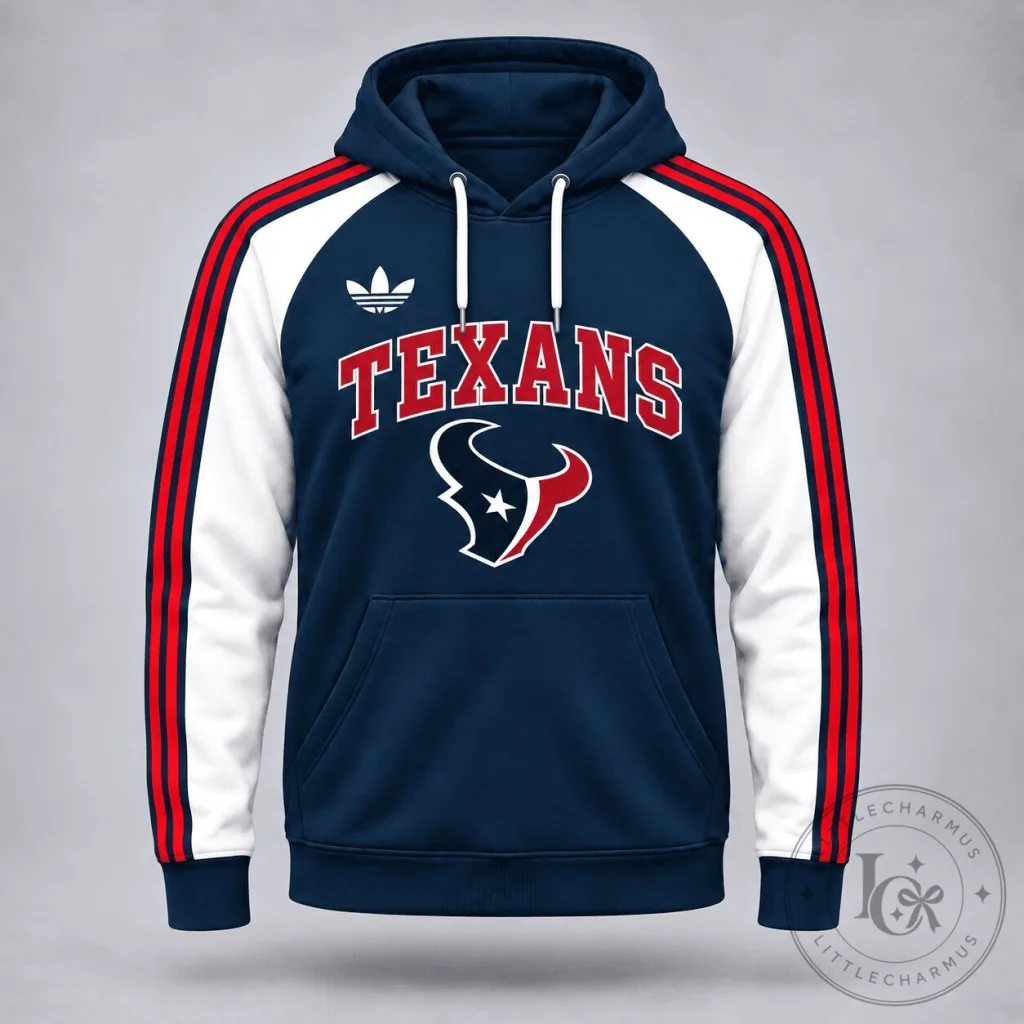 Houston Texans American Football Team Logo Navy Blue and White Hoodie Houston Texans American Football Team Logo Navy Blue and White Hoodie