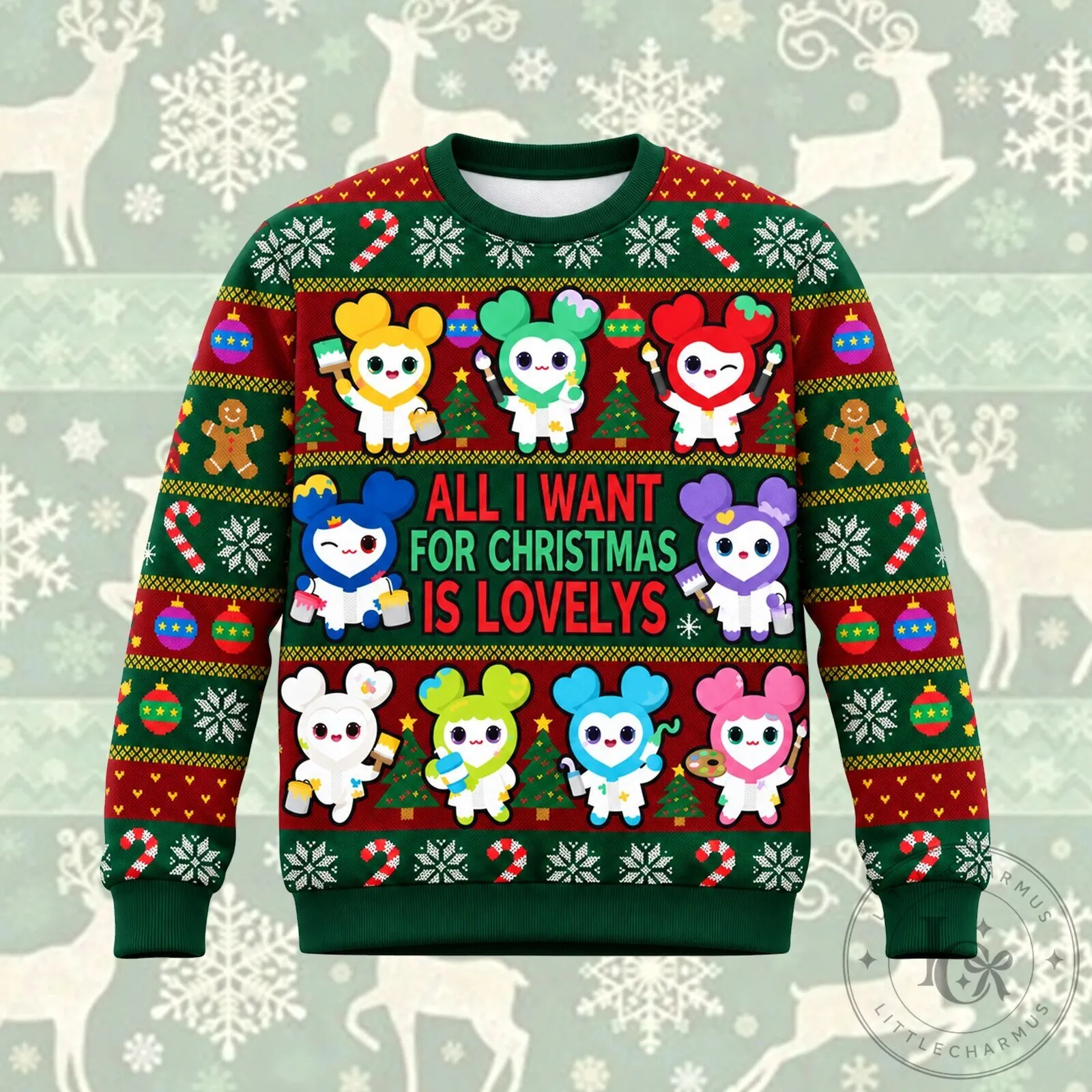 TWICE K-Pop All I Want For Christmas Is Lovelys Ugly Christmas Sweater 8 TWICE K-Pop All I Want For Christmas Is Lovelys Ugly Christmas Sweater