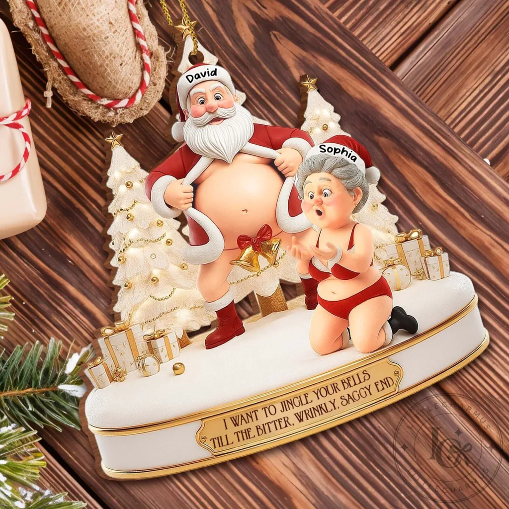 Personalized Christmas I Want To Jingle Your Bells Funny Couple Ornament Personalized Christmas I Want To Jingle Your Bells Funny Couple Ornament