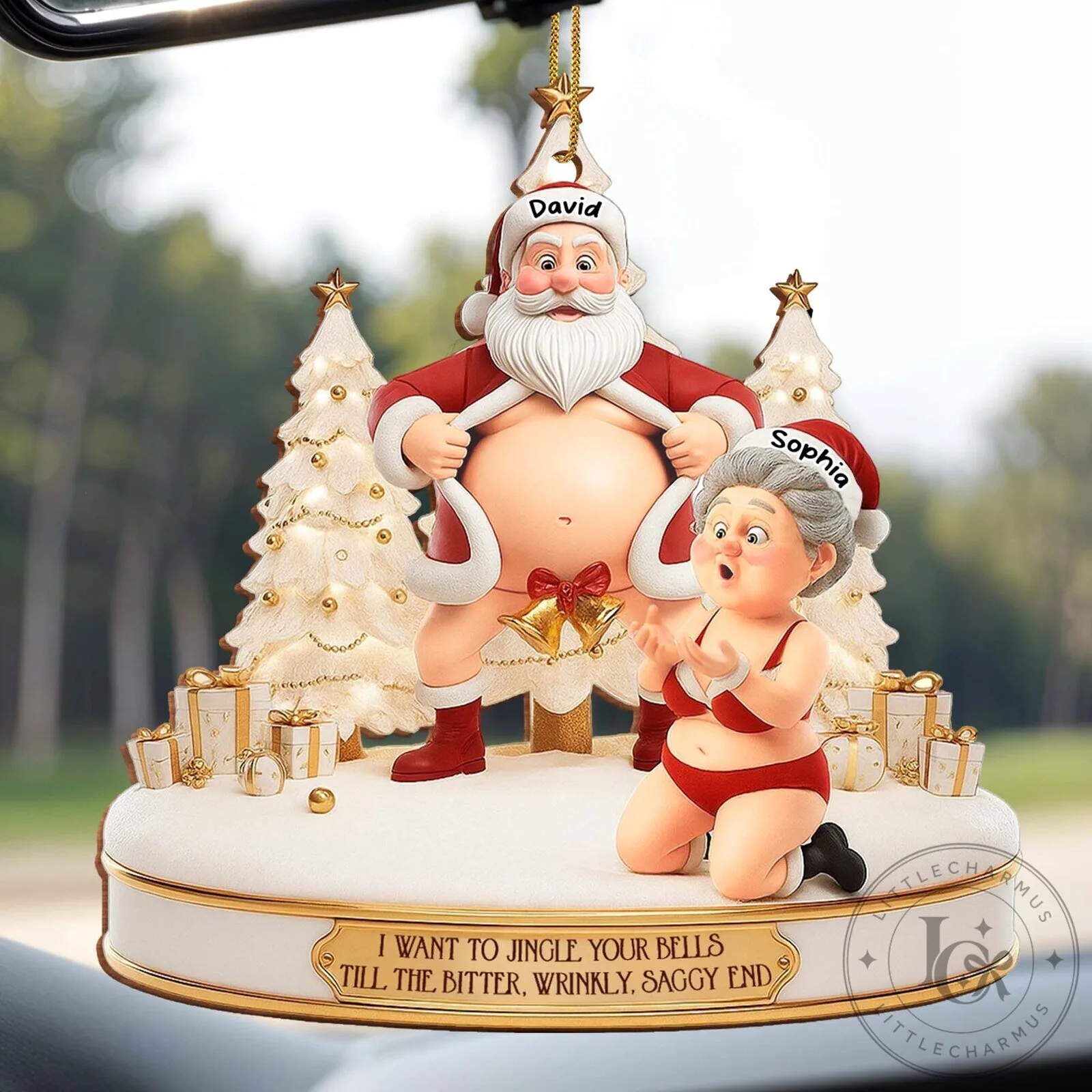 Personalized Christmas I Want To Jingle Your Bells Funny Couple Ornament 16 Personalized Christmas I Want To Jingle Your Bells Funny Couple Ornament