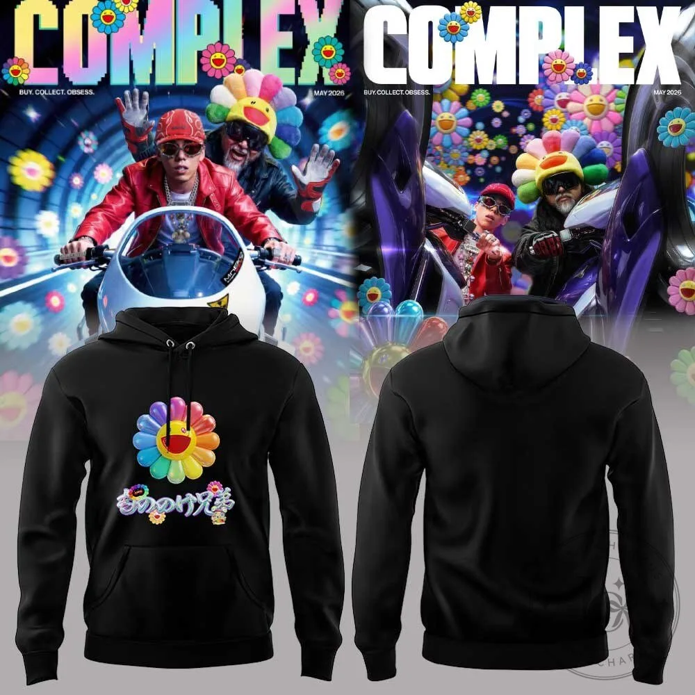 Takashi Murakami Flower Black Pullover Hoodie