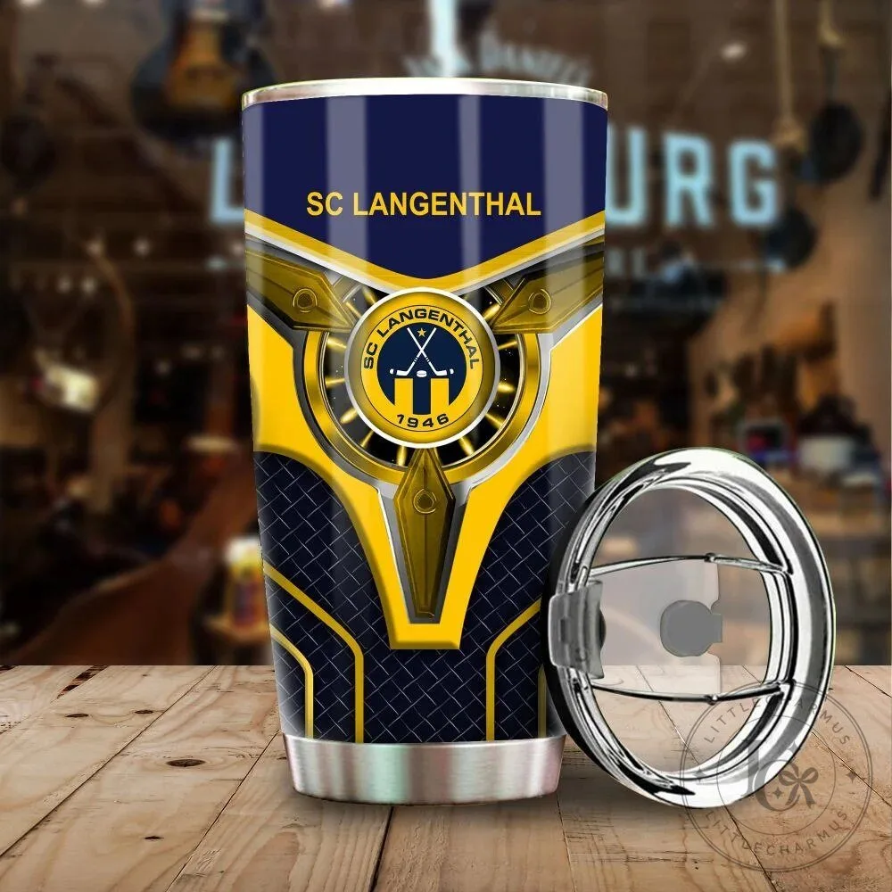 SC Langenthal Ice Hockey Team Logo Stainless Steel Insulated Tumbler