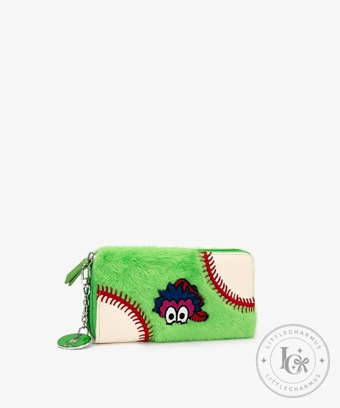 Philadelphia Phillies Phanatic Fuzzy Baseball Wallet with Keychain
