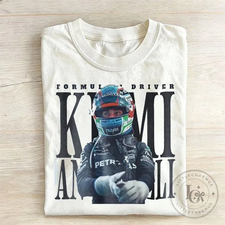 Kimi Antonelli Formula One Driver Portrait Graphic T-Shirt