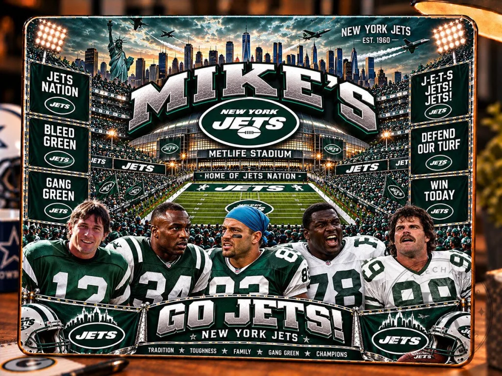 New York Jets Personalized Football Team Stadium Wall Art New York Jets Personalized Football Team Stadium Wall Art