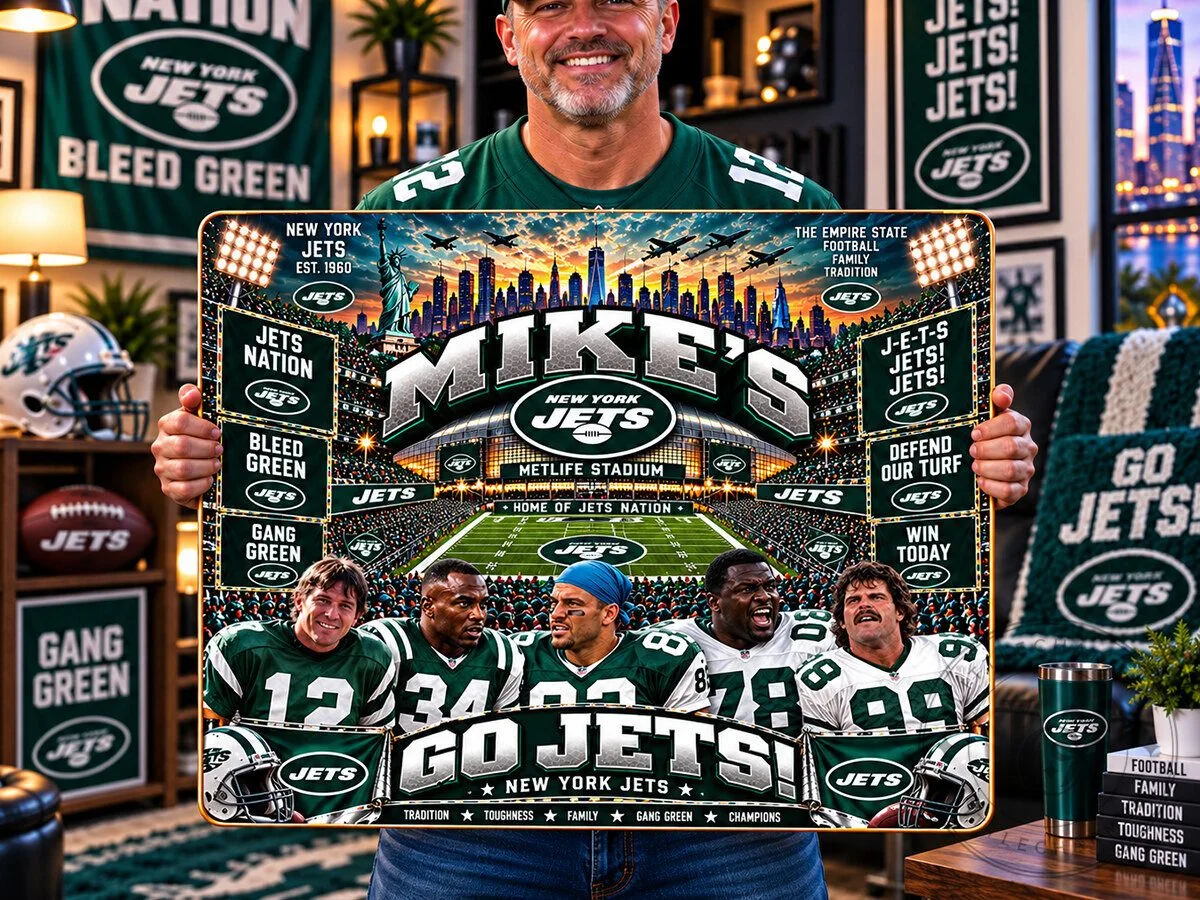New York Jets Personalized Football Team Stadium Wall Art 8 New York Jets Personalized Football Team Stadium Wall Art
