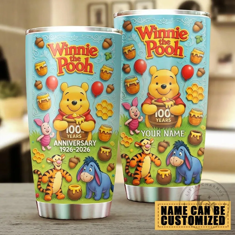 Winnie the Pooh 100th Anniversary Personalized Tumbler Cup