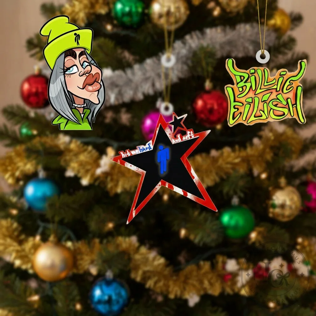 Billie Eilish Hit Me Hard and Soft Christmas Tree Ornament Gift Set