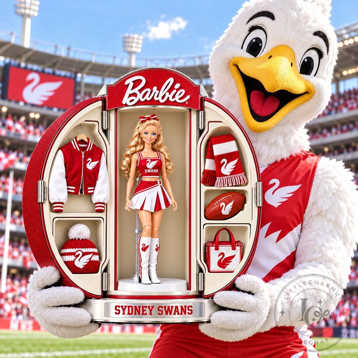 Barbie Doll Sydney Swans Australian Rules Football Team Commemorative Figure 1 Barbie Doll Sydney Swans Australian Rules Football Team Commemorative Figure
