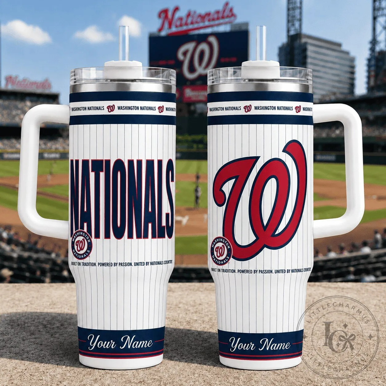 Washington Nationals Baseball Team Personalized Stainless Steel Tumbler