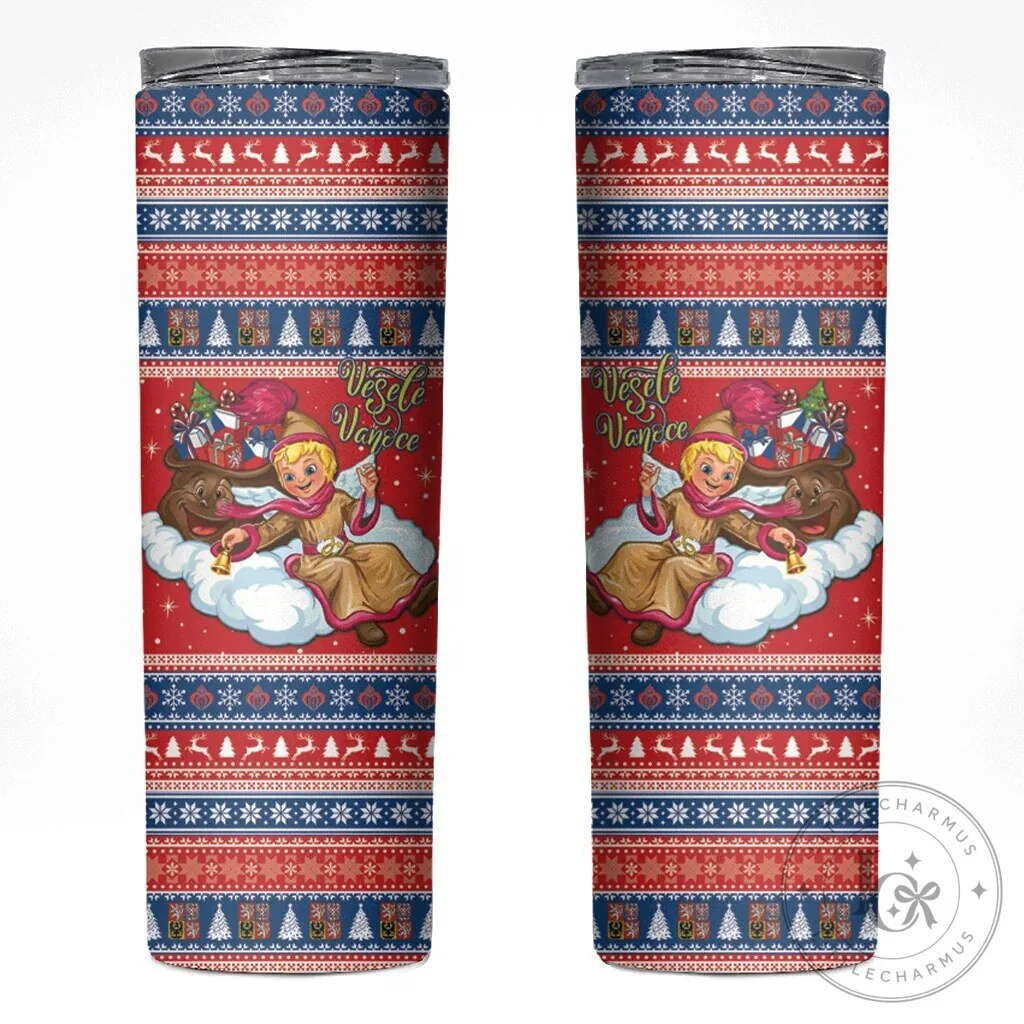Czech Republic Jezisek Vesele Vanoce Christmas Pattern Tumbler