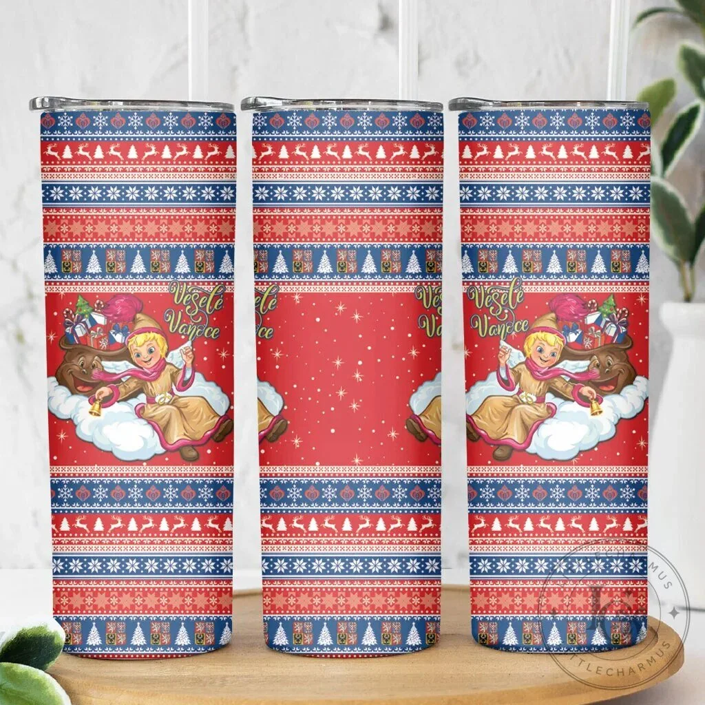 Czech Republic Jezisek Vesele Vanoce Christmas Pattern Tumbler 12 Czech Republic Jezisek Vesele Vanoce Christmas Pattern Tumbler