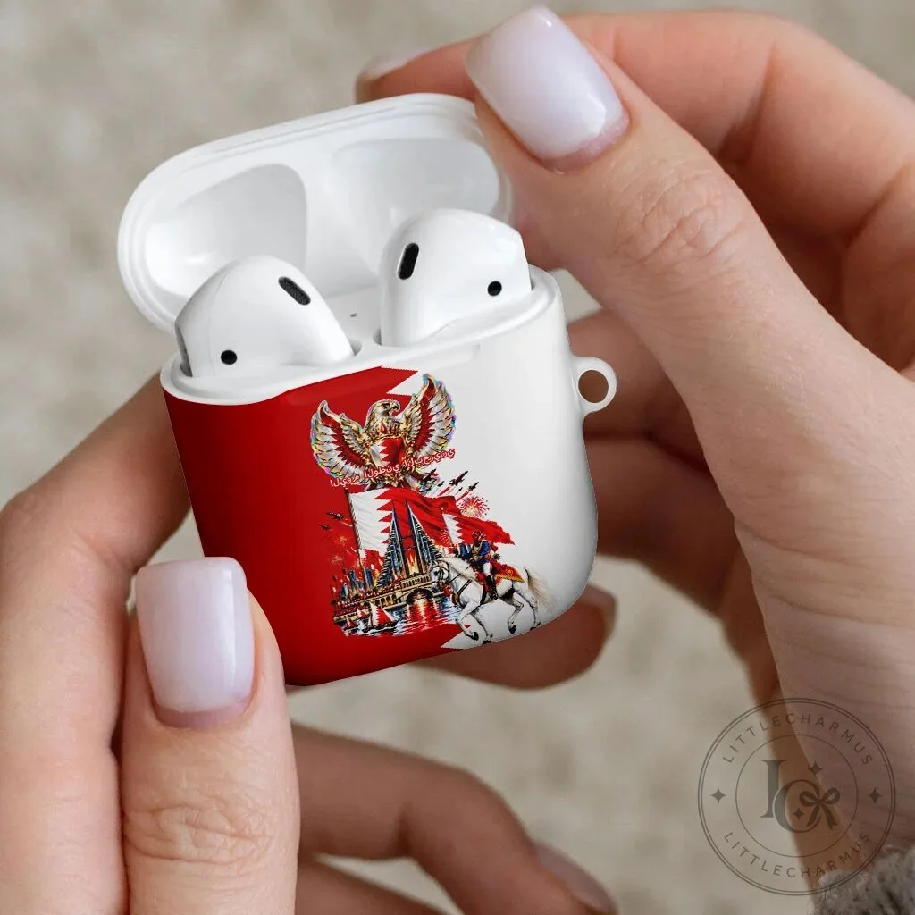 Bahrain National Day AirPods Case with Cultural Emblem Flag and Horse Knight 12 Bahrain National Day AirPods Case with Cultural Emblem Flag and Horse Knight
