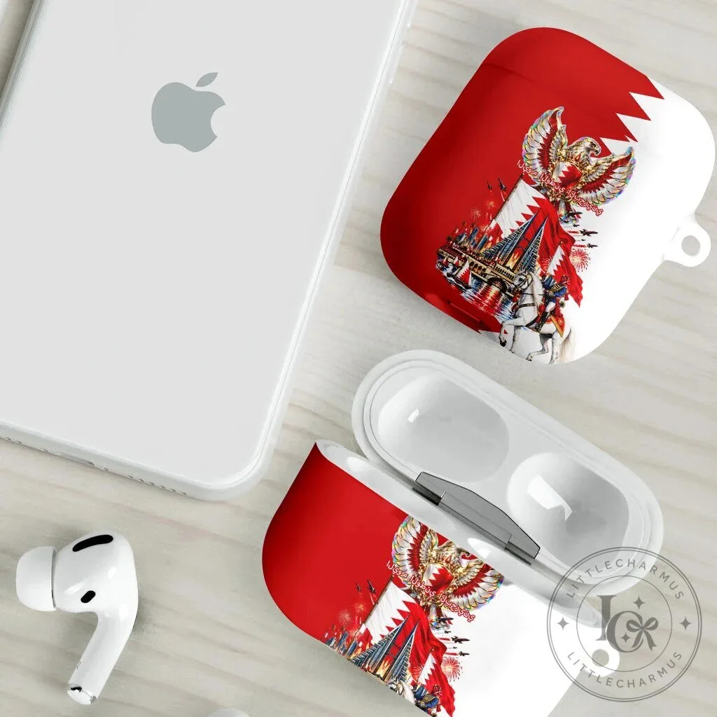 Bahrain National Day AirPods Case with Cultural Emblem Flag and Horse Knight 14 Bahrain National Day AirPods Case with Cultural Emblem Flag and Horse Knight