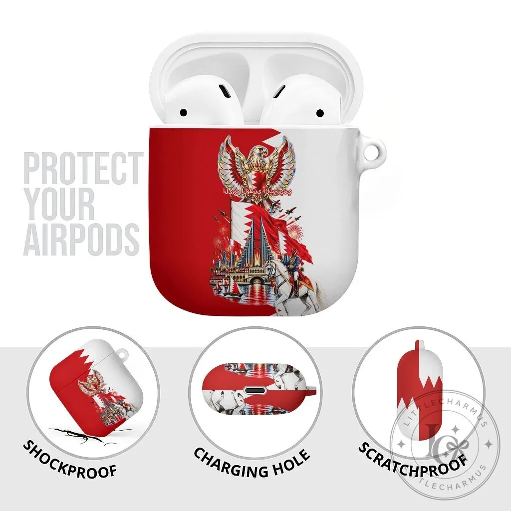 Bahrain National Day AirPods Case with Cultural Emblem Flag and Horse Knight 15 Bahrain National Day AirPods Case with Cultural Emblem Flag and Horse Knight