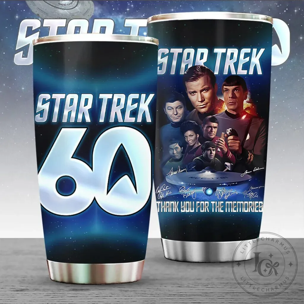 60th Anniversary Tumbler: Star Trek Thank You For The Memories 5 60th Anniversary Tumbler: Star Trek Thank You For The Memories