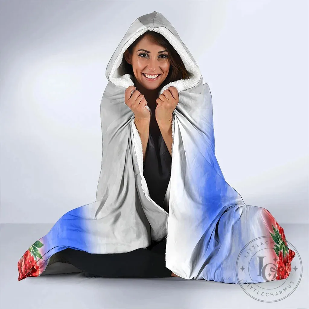 Slovenia Independence Day Red Carnation Emblem Hooded Blanket 11 Slovenia Independence Day Red Carnation Emblem Hooded Blanket