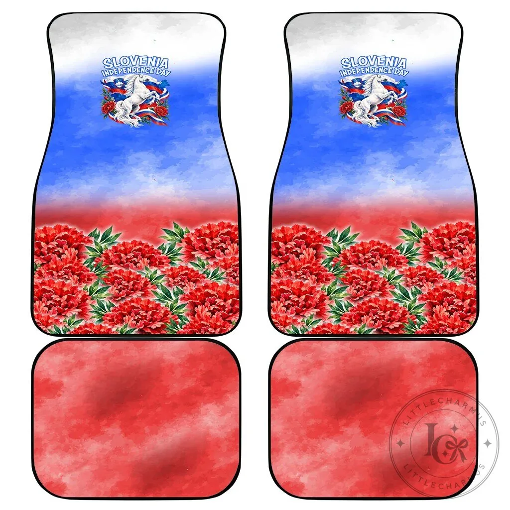 Slovenia Independence Day White Lipizzan Horse Red Carnation Emblem Car Mat 7 Slovenia Independence Day White Lipizzan Horse Red Carnation Emblem Car Mat