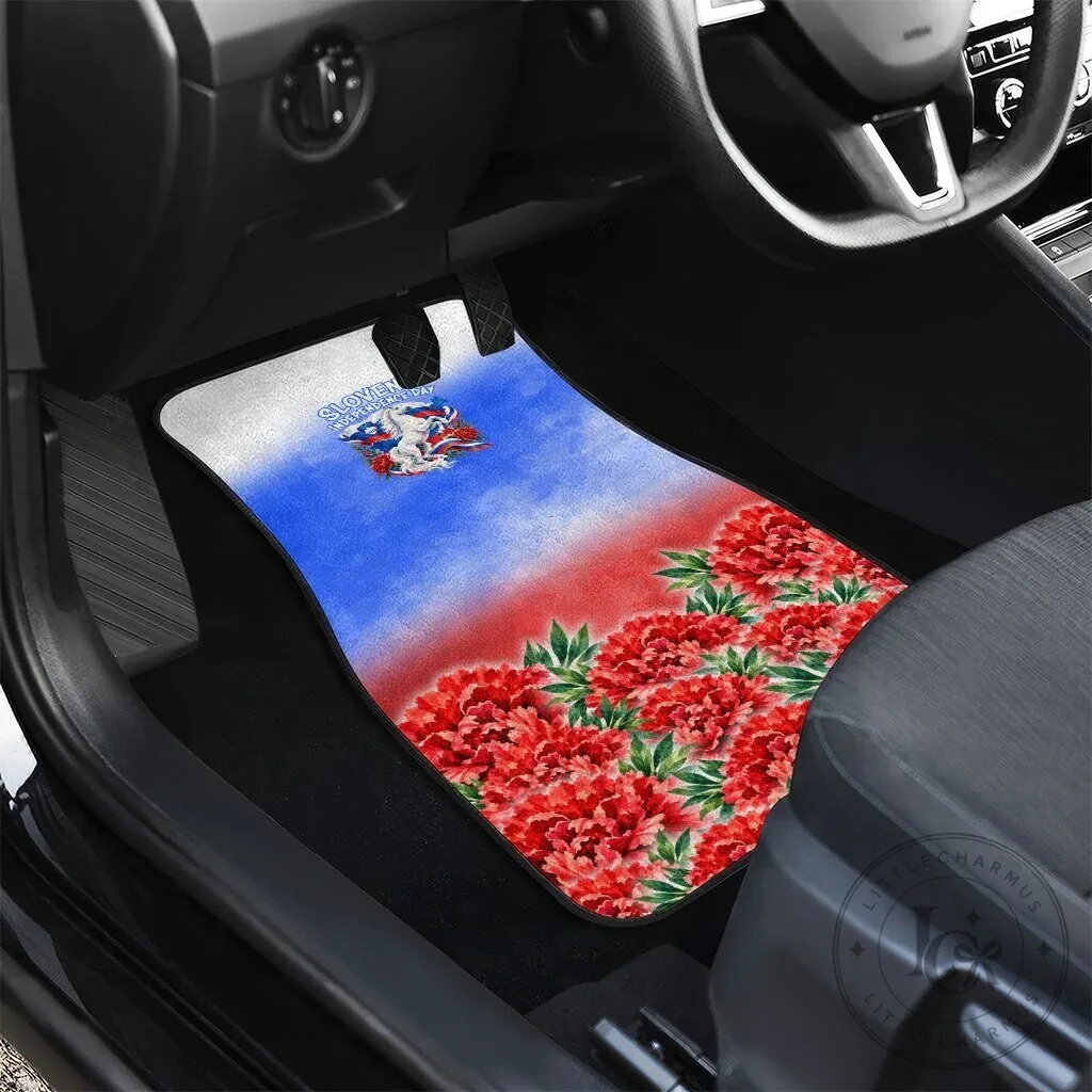 Slovenia Independence Day White Lipizzan Horse Red Carnation Emblem Car Mat 11 Slovenia Independence Day White Lipizzan Horse Red Carnation Emblem Car Mat