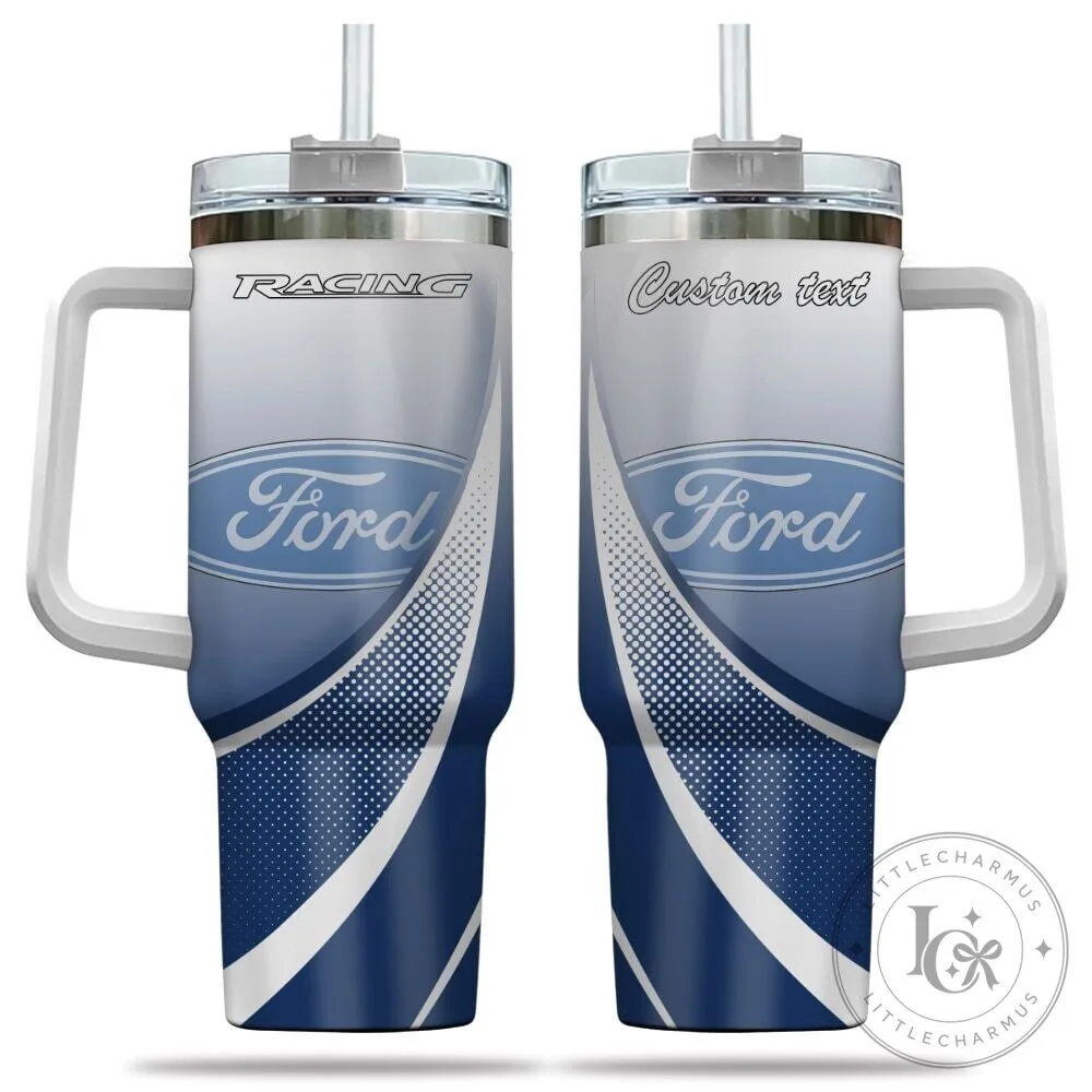 Ford Racing Custom Name 40oz Stainless Steel Tumbler with Handle 7 Ford Racing Custom Name 40oz Stainless Steel Tumbler with Handle