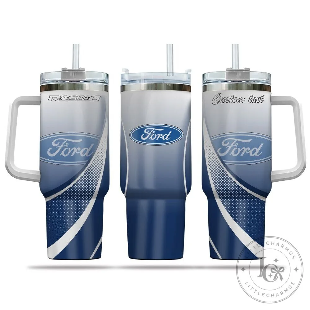 Ford Racing Custom Name 40oz Stainless Steel Tumbler with Handle 8 Ford Racing Custom Name 40oz Stainless Steel Tumbler with Handle