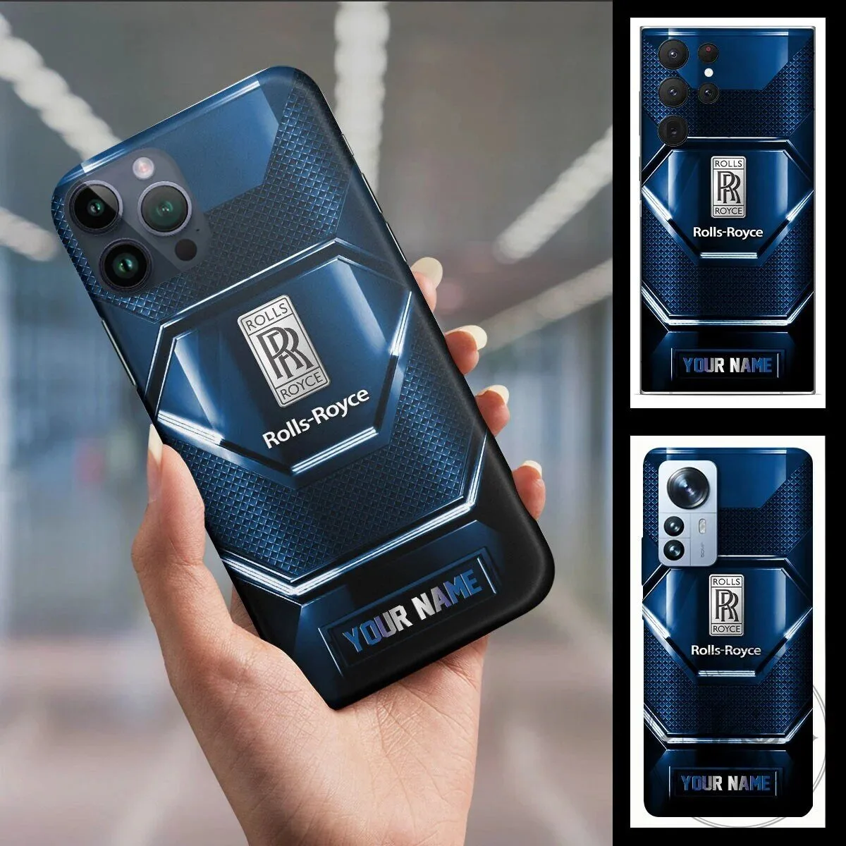 Rolls-Royce Custom Name Luxury Car Brand Phone Case for iPhone and Android