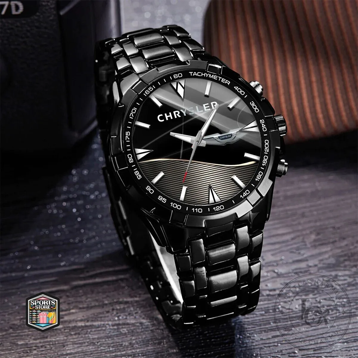 Chrysler Elegant Black and Rose Gold Stainless Steel Men's Watch 15 Chrysler Elegant Black and Rose Gold Stainless Steel Men