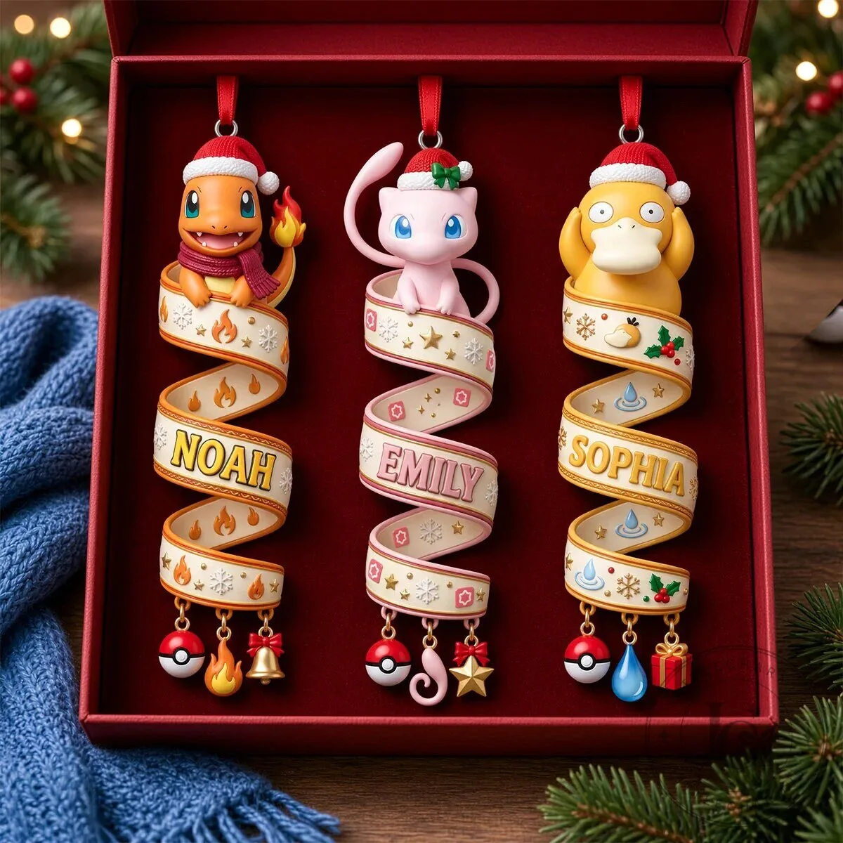 Personalized Pokemon Jigglypuff Pikachu Eevee Christmas Tree Ornament 8 Personalized Pokemon Jigglypuff Pikachu Eevee Christmas Tree Ornament