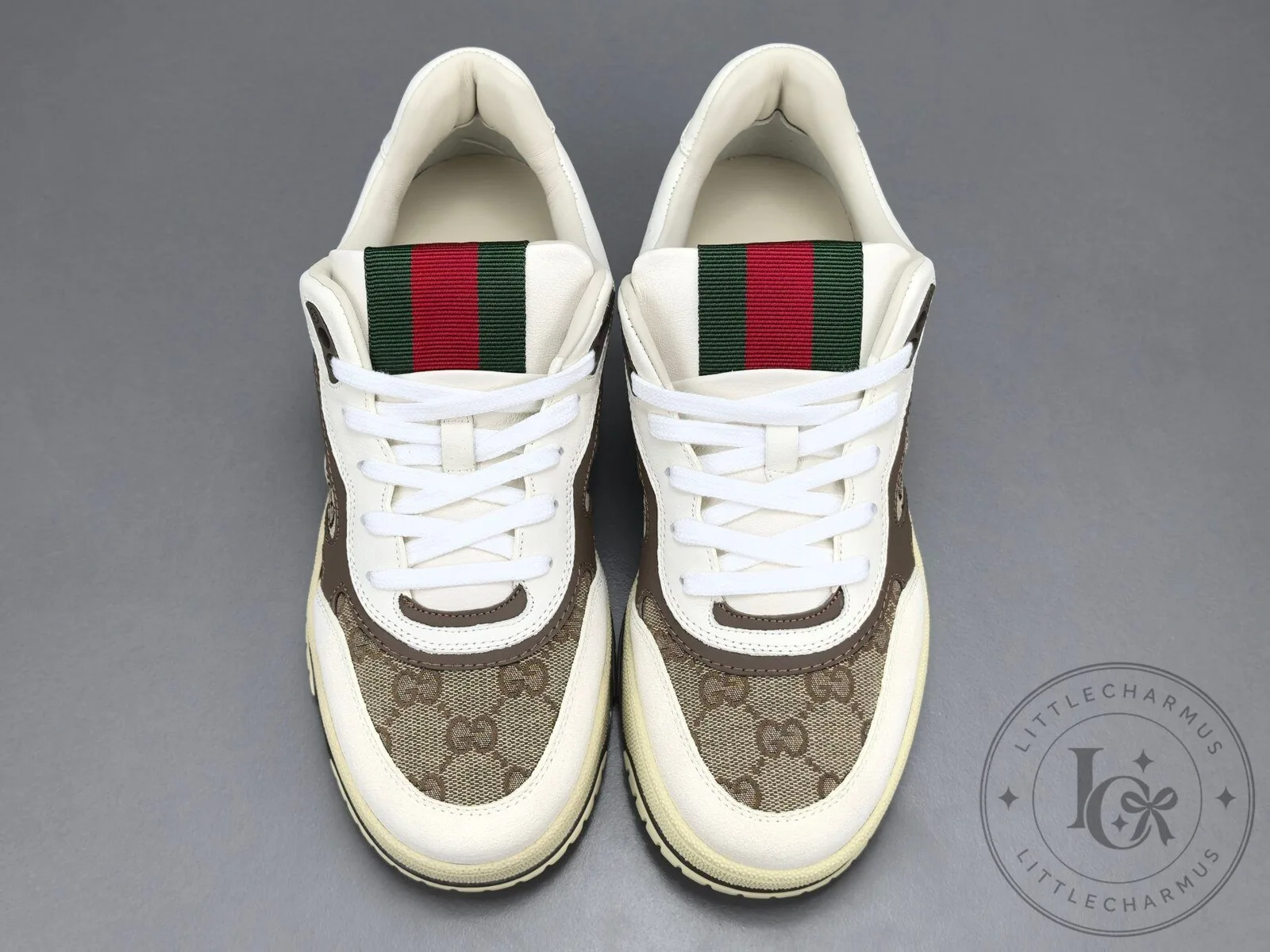 Gucci Re-Web White Brown Beige High-Top Sneakers for Men and Women 19 Gucci Re-Web White Brown Beige High-Top Sneakers for Men and Women