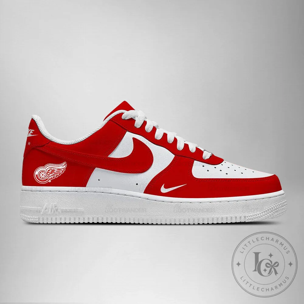 Detroit Red Wings National Hockey League Embossed Logo Athletic Shoes 8 Detroit Red Wings National Hockey League Embossed Logo Athletic Shoes