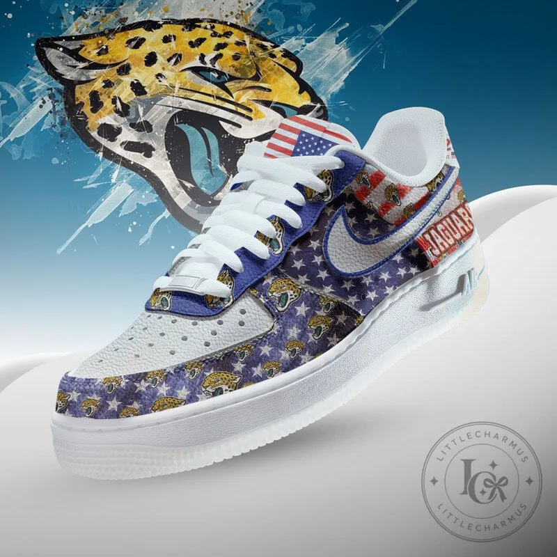 Jacksonville Jaguars American Flag Patriotic Custom Design Shoes 1 Jacksonville Jaguars American Flag Patriotic Custom Design Shoes