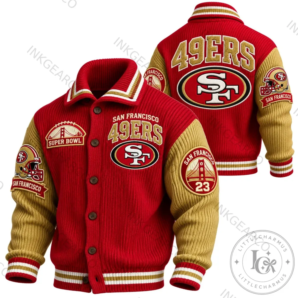 San Francisco 49ers Super Bowl Champions Varsity Jacket San Francisco 49ers Super Bowl Champions Varsity Jacket