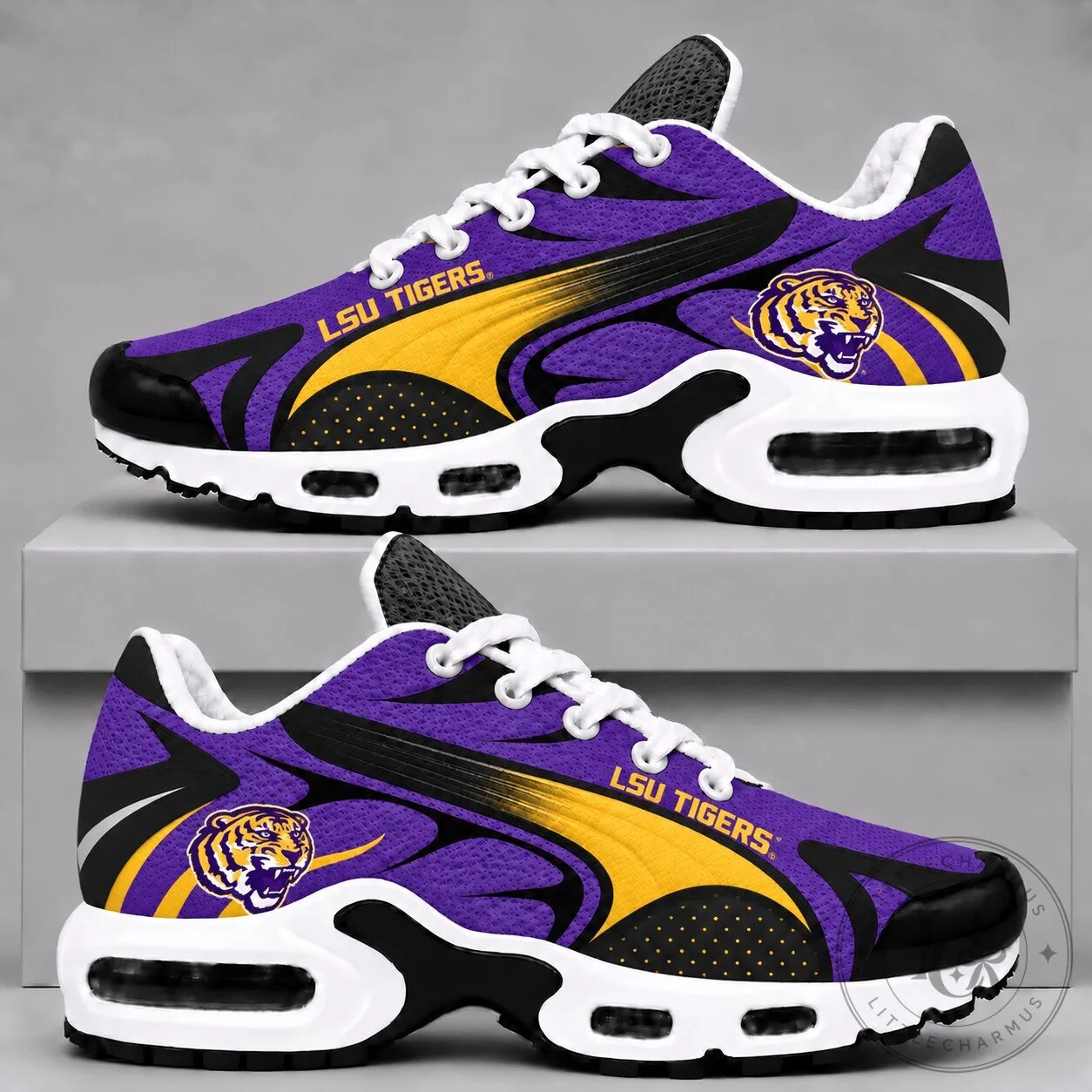 LSU Tigers Purple and Gold Air Max Style Running Shoes for Fans 1 LSU Tigers Purple and Gold Air Max Style Running Shoes for Fans