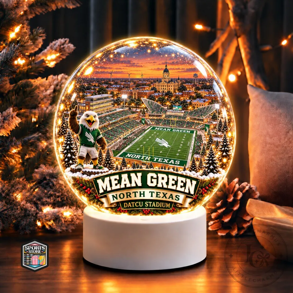 North Texas Mean Green Football Stadium Snow Globe North Texas Mean Green Football Stadium Snow Globe