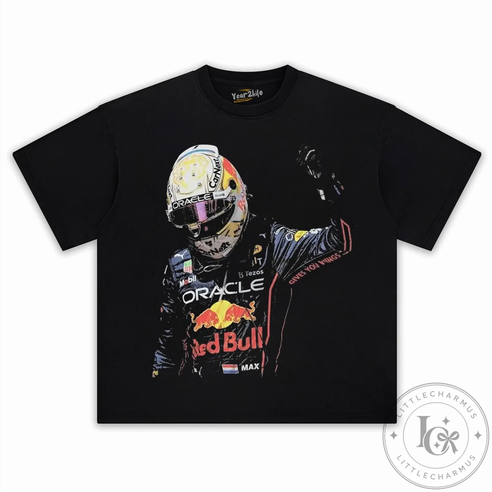 Max Verstappen Red Bull Racing Formula 1 World Champion Black T-Shirt