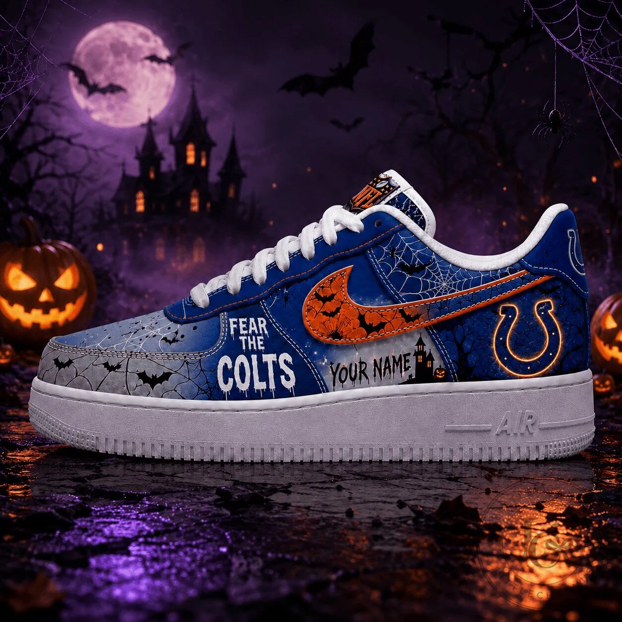 Indianapolis Colts Halloween Fear The Colts Personalized Air Force One Sneakers 1 Indianapolis Colts Halloween Fear The Colts Personalized Air Force One Sneakers