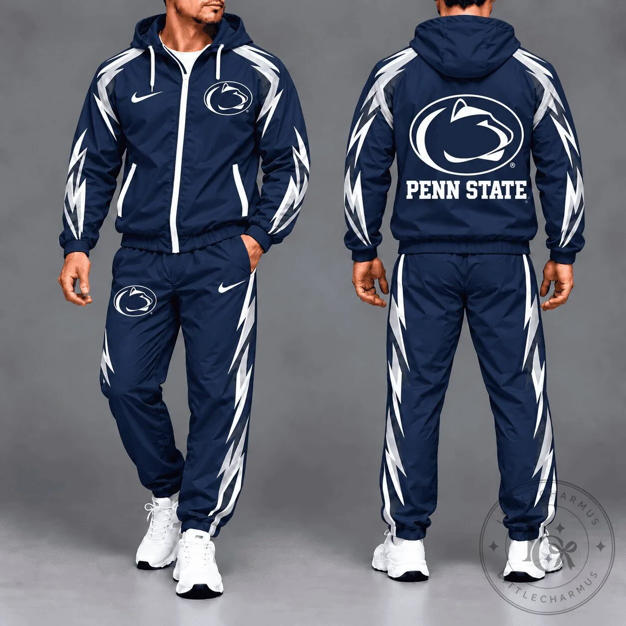 Penn State Nittany Lions NCAA Elevate Performance Full-Zip Hoodie Tracksuit 2 Penn State Nittany Lions NCAA Elevate Performance Full-Zip Hoodie Tracksuit