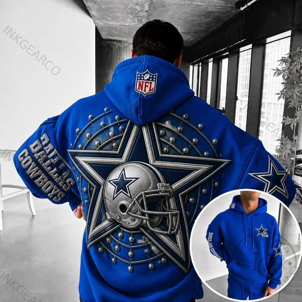 Blue Hoodie with Star Logo of the Dallas Cowboys NFL Football Team Blue Hoodie with Star Logo of the Dallas Cowboys NFL Football Team