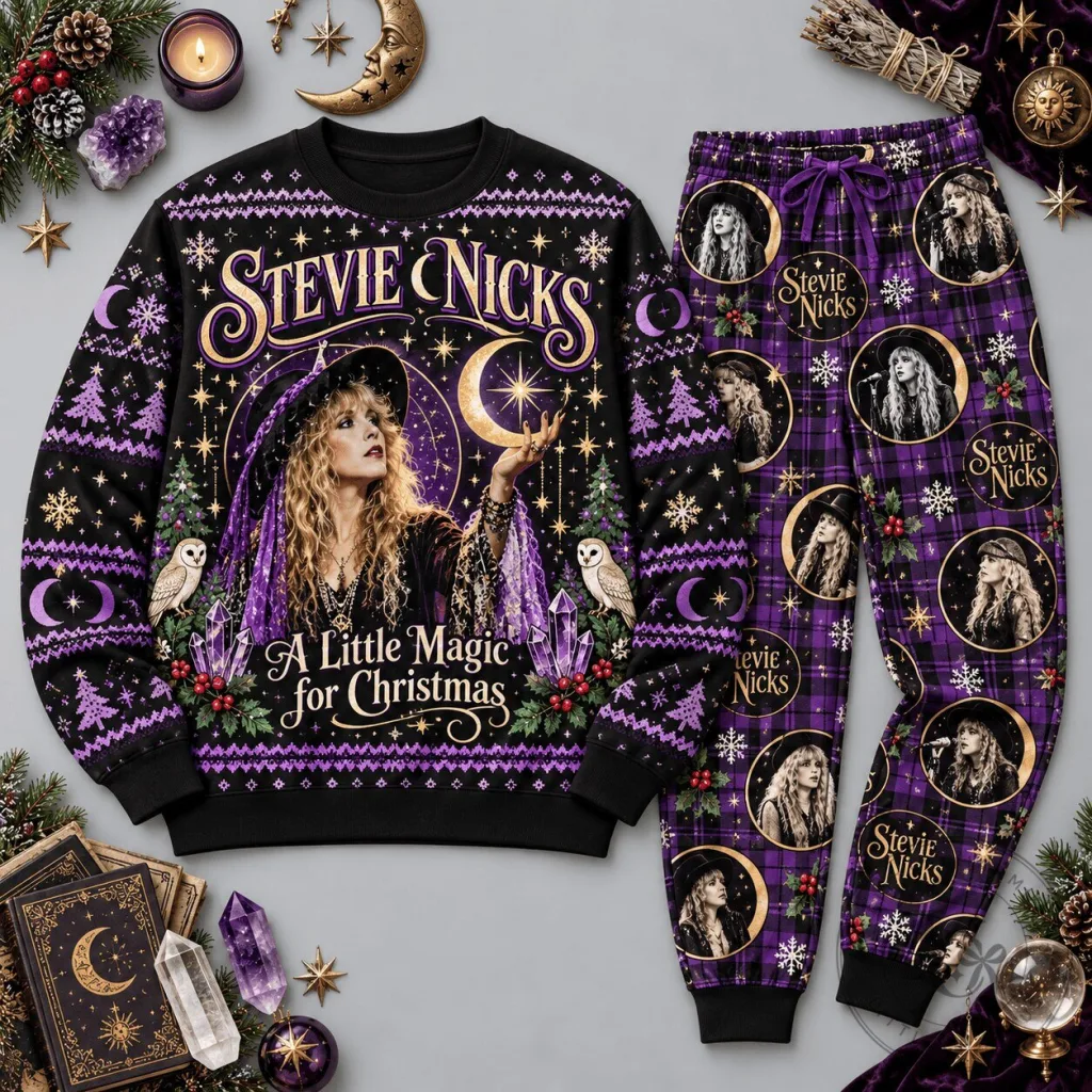 Stevie Nicks Christmas Magic Purple Celestial Festive Graphic Sweatshirt Stevie Nicks Christmas Magic Purple Celestial Festive Graphic Sweatshirt